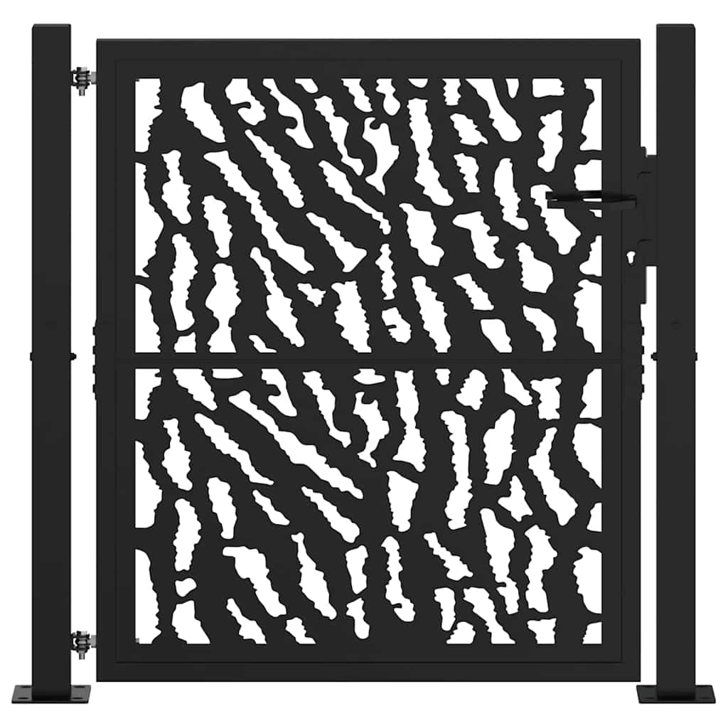Garden Gate Black 100x100 cm Steel Trace  Design