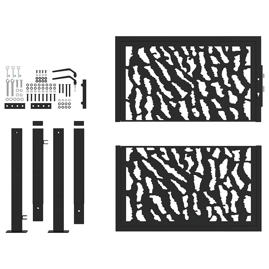 Garden Gate Black 100x100 cm Steel Trace  Design