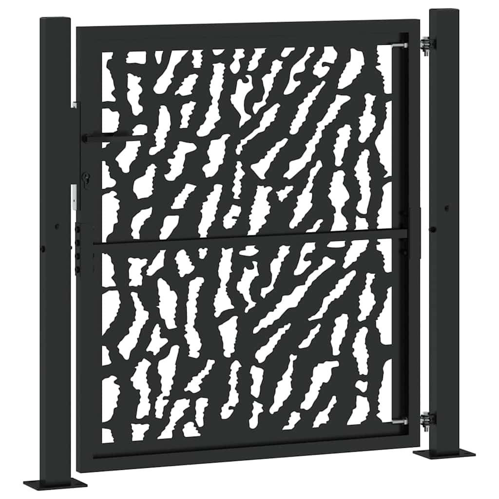 Garden Gate Black 100x100 cm Steel Trace  Design