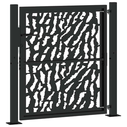 Garden Gate Black 100x100 cm Steel Trace  Design