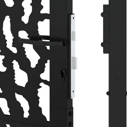 Garden Gate Black 100x100 cm Steel Trace Design