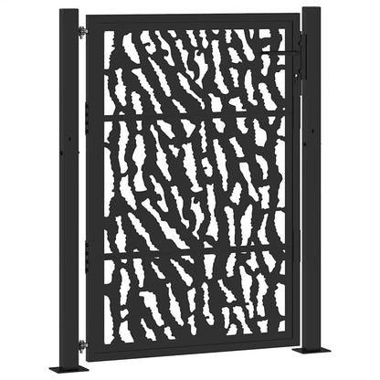 Garden Gate Black 100x125 cm Steel Trace  Design