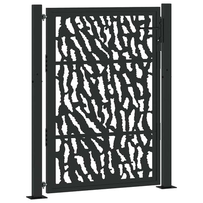 Garden Gate Black 100x125 cm Steel Trace Design