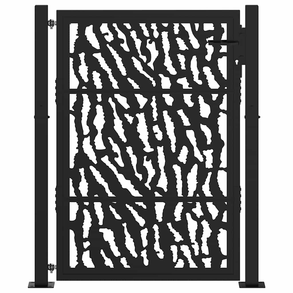 Garden Gate Black 100x125 cm Steel Trace  Design