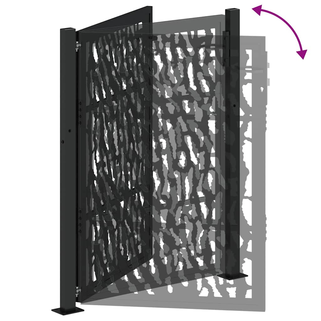 Garden Gate Black 100x125 cm Steel Trace  Design