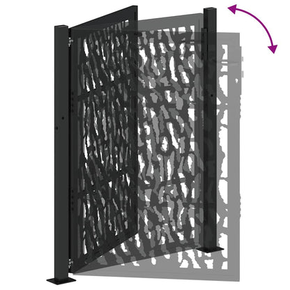 Garden Gate Black 100x125 cm Steel Trace  Design