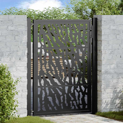 Garden Gate Black 100x125 cm Steel Trace  Design