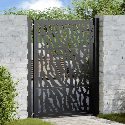 Garden Gate Black 100x125 cm Steel Trace  Design