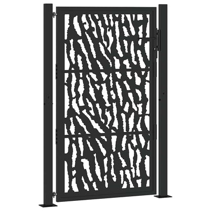 Garden Gate Black 100x150 cm Steel Trace Design