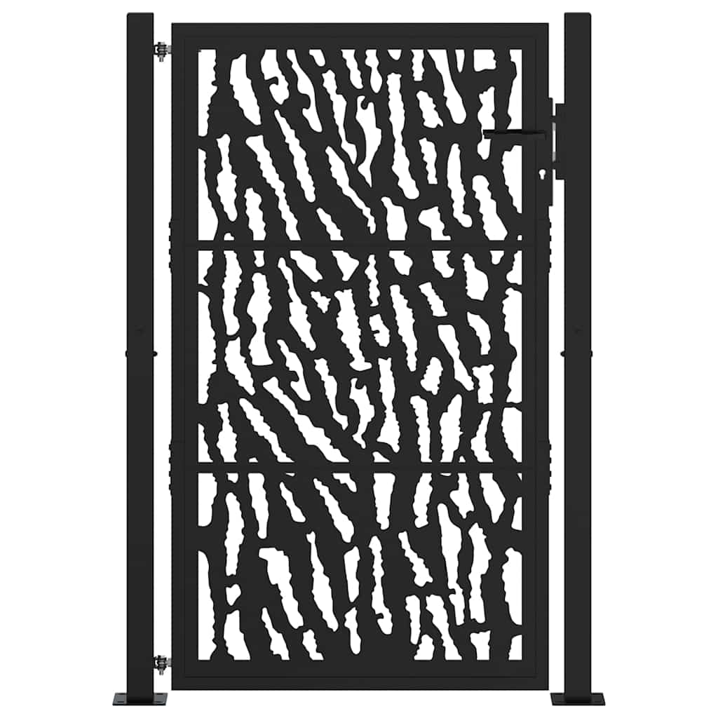 Garden Gate Black 100x150 cm Steel Trace Design