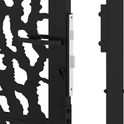 Garden Gate Black 100x150 cm Steel Trace Design