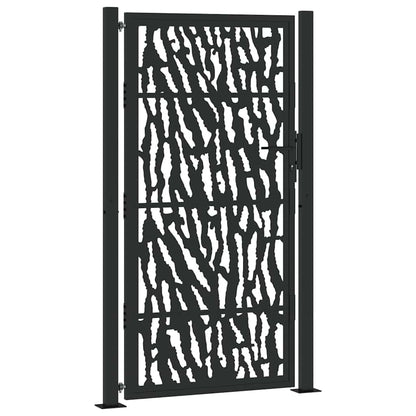 Garden Gate Black 100x175 cm Steel Trace Design