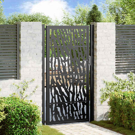 Garden Gate Black 100x175 cm Steel Trace  Design
