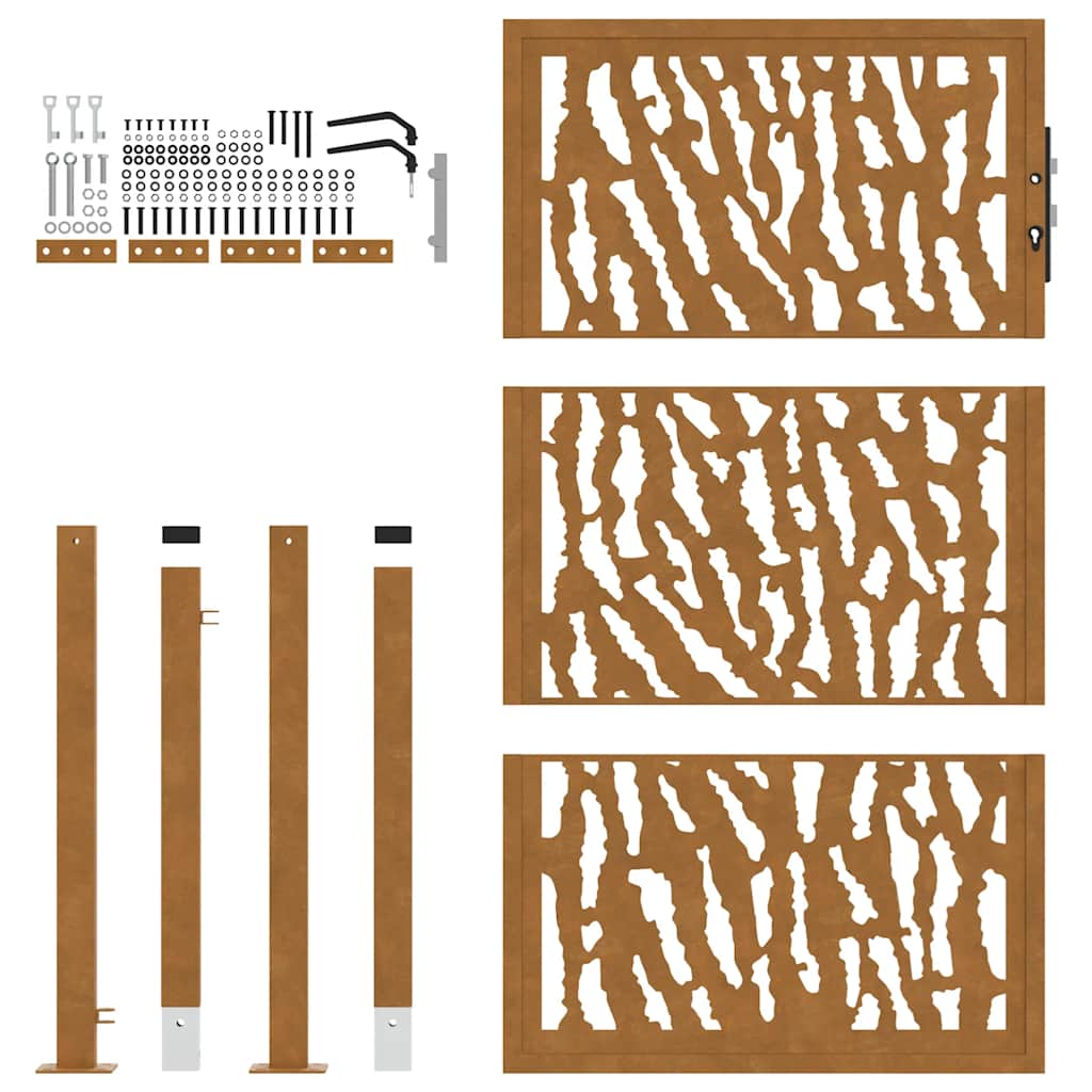 Garden Gate 100x150 cm Weathering Steel Trace Design