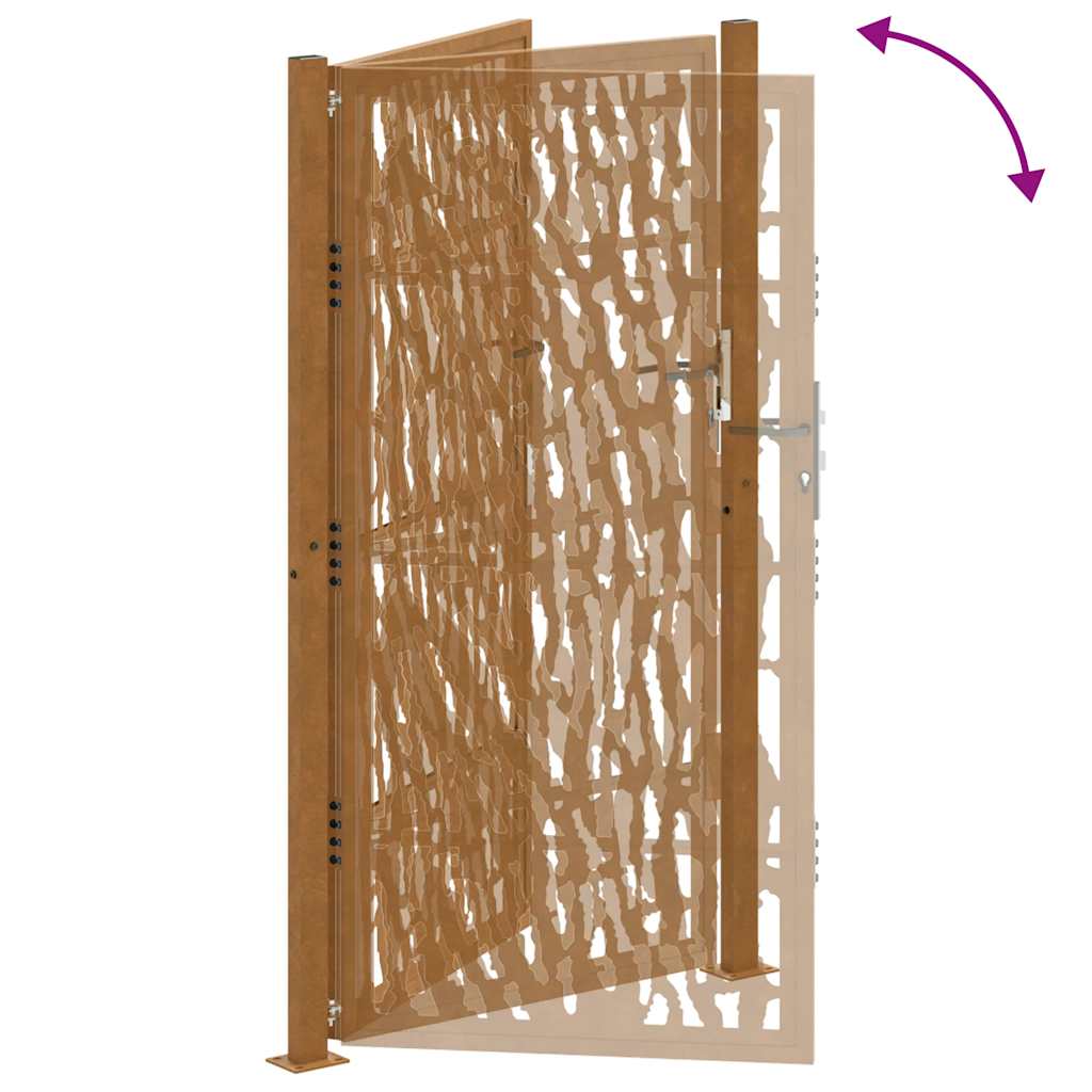 Garden Gate 100x175 cm Weathering Steel Trace Design