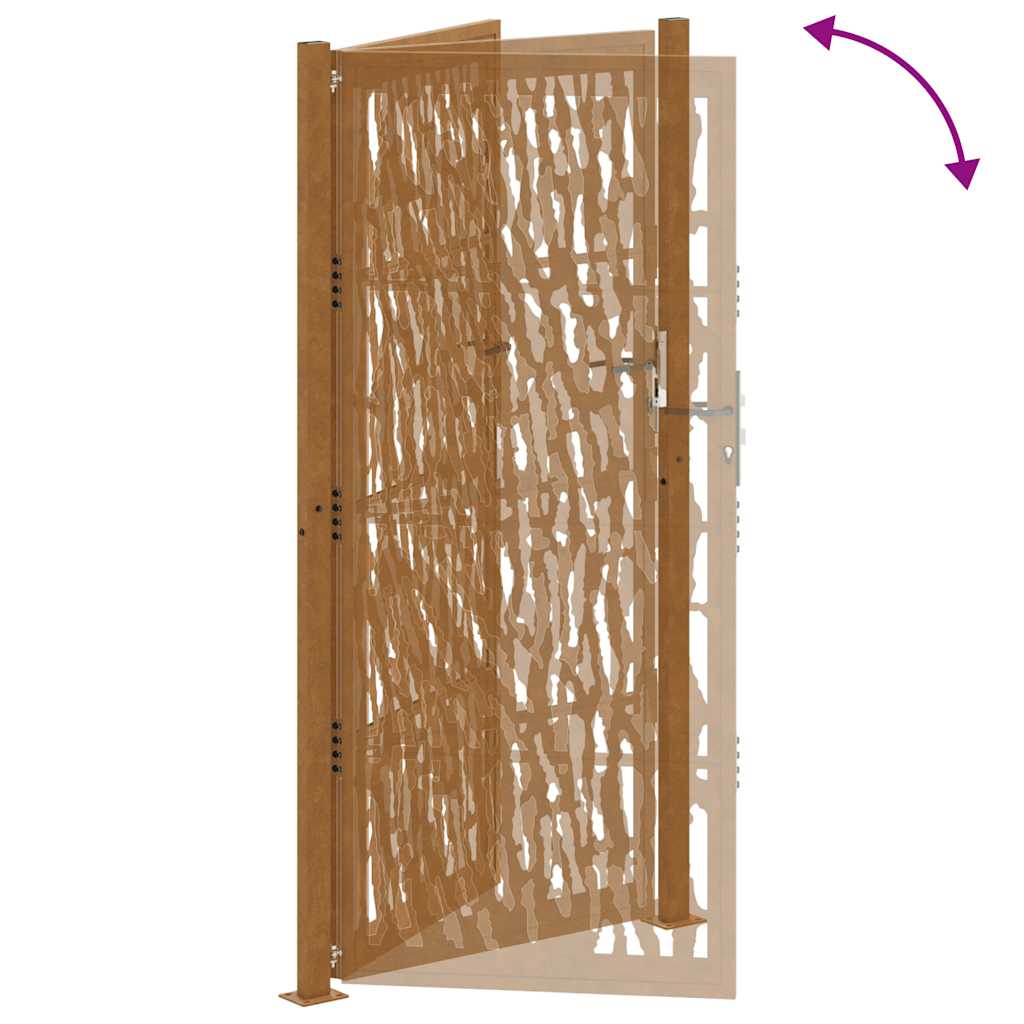 Garden Gate 100x200 cm Weathering Steel Trace Design