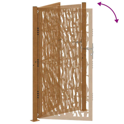 Garden Gate 100x200 cm Weathering Steel Trace Design