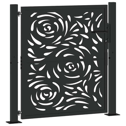 Garden Gate Black 100x100 cm Steel Flame  Design