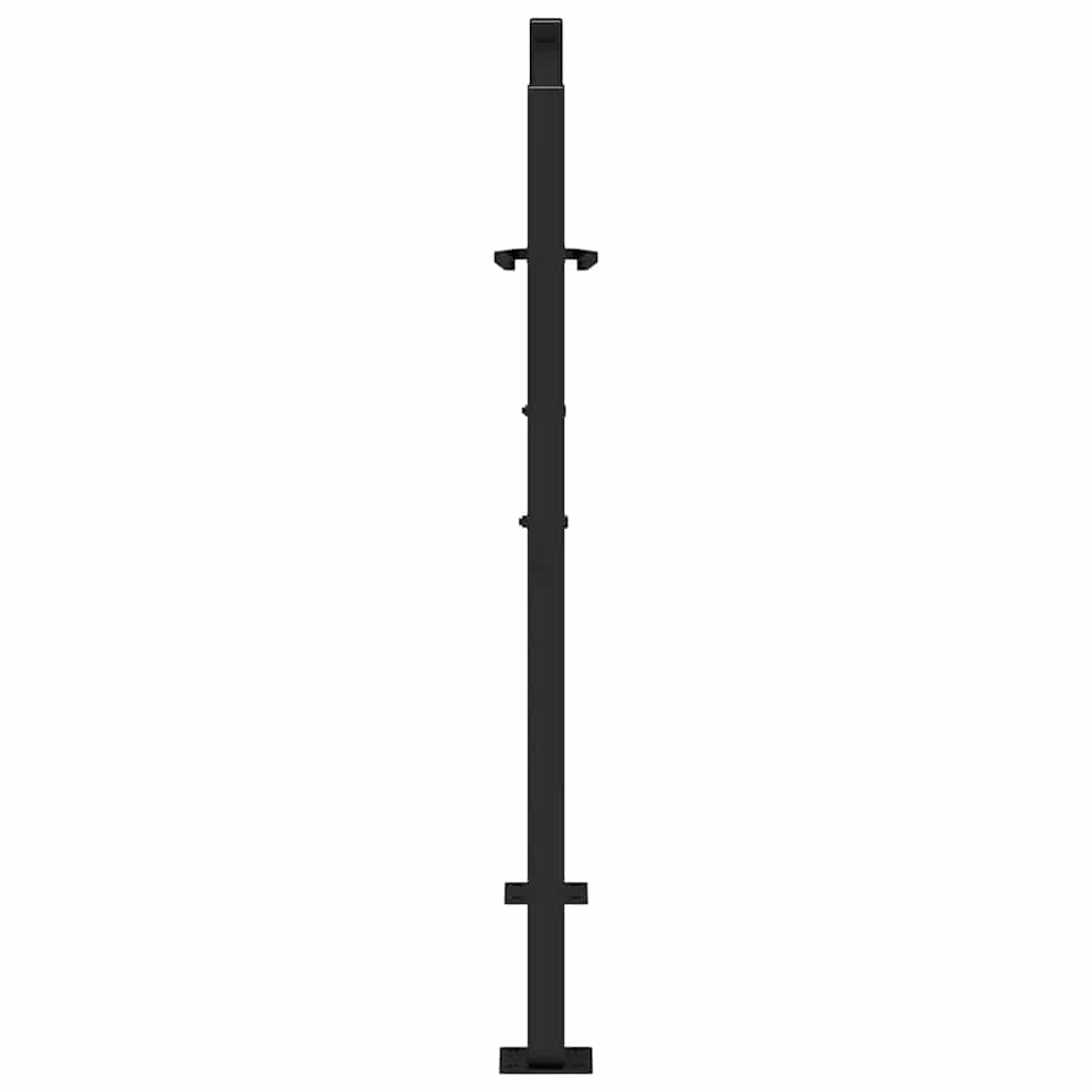 Garden Gate Black 100x100 cm Steel Flame Design