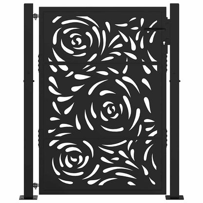 Garden Gate Black 100x125 cm Steel Flame  Design