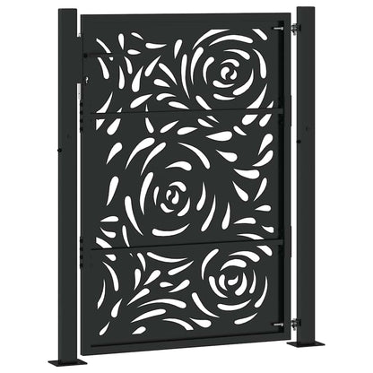 Garden Gate Black 100x125 cm Steel Flame  Design