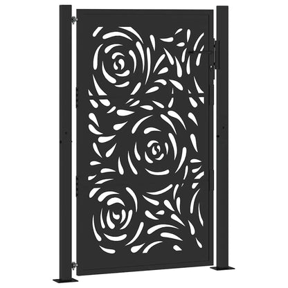 Garden Gate Black 100x150 cm Steel Flame  Design