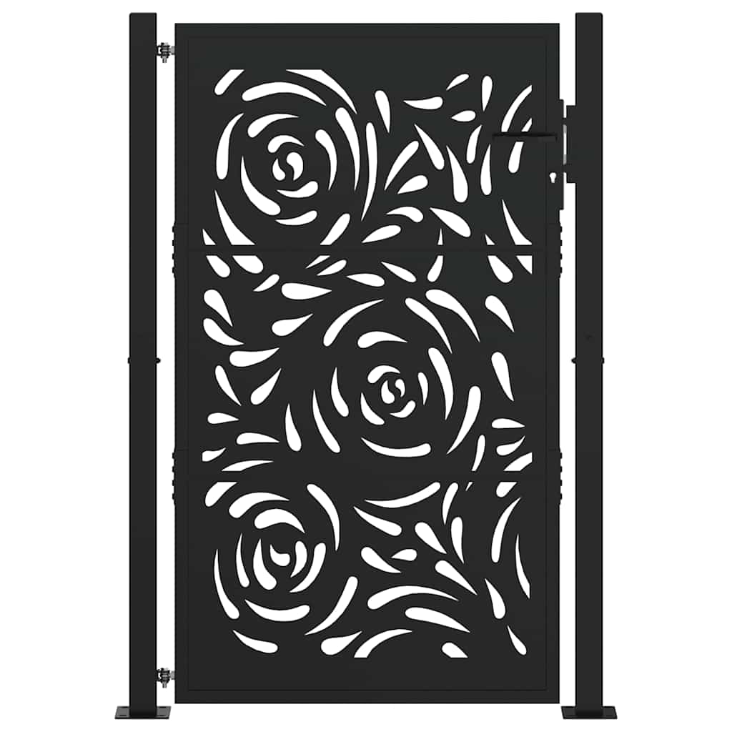 Garden Gate Black 100x150 cm Steel Flame  Design