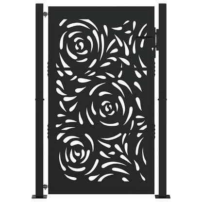 Garden Gate Black 100x150 cm Steel Flame  Design