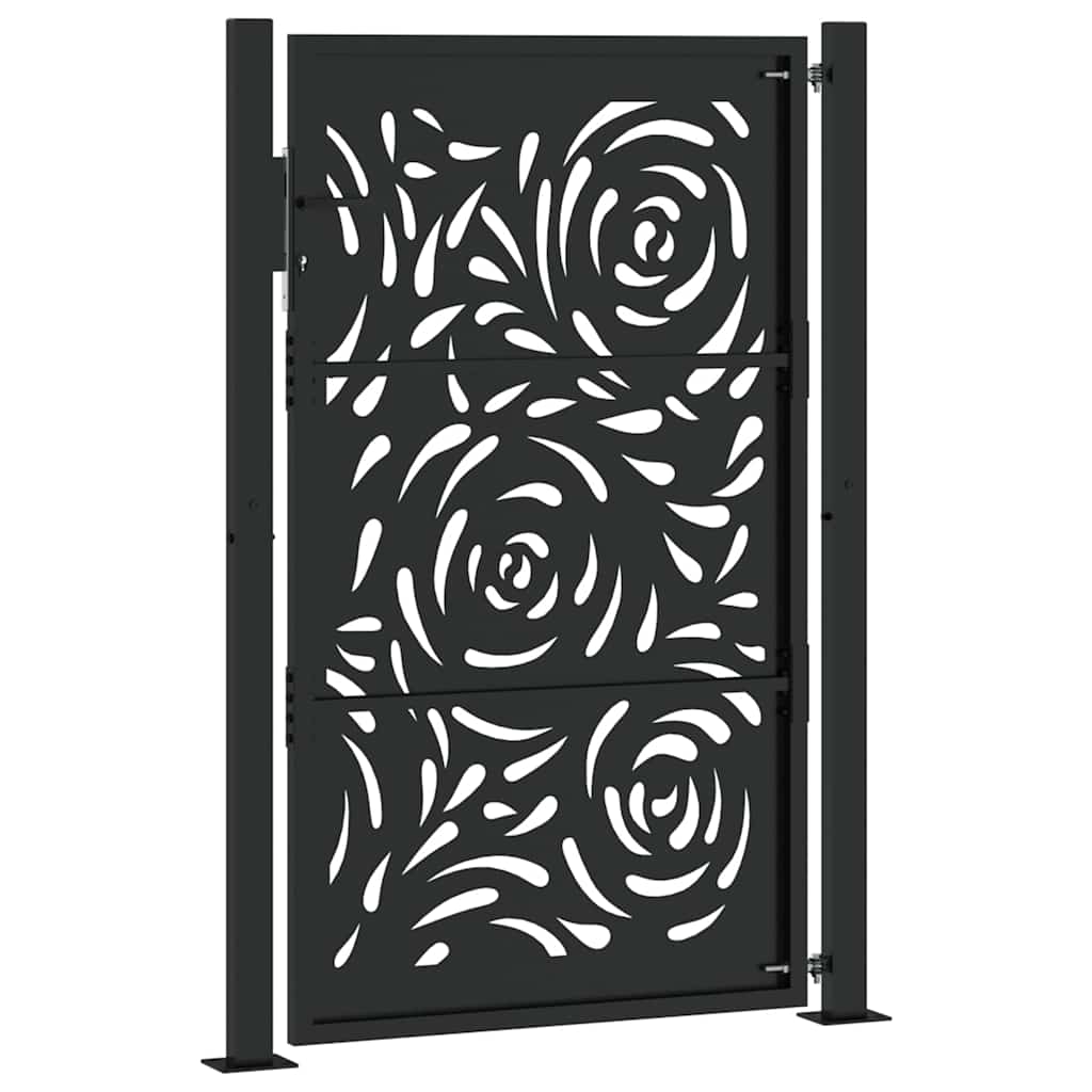 Garden Gate Black 100x150 cm Steel Flame  Design