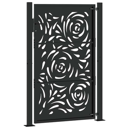 Garden Gate Black 100x150 cm Steel Flame  Design