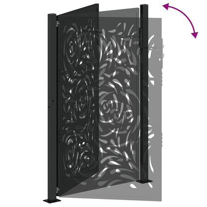 Garden Gate Black 100x150 cm Steel Flame  Design
