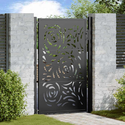 Garden Gate Black 100x150 cm Steel Flame  Design