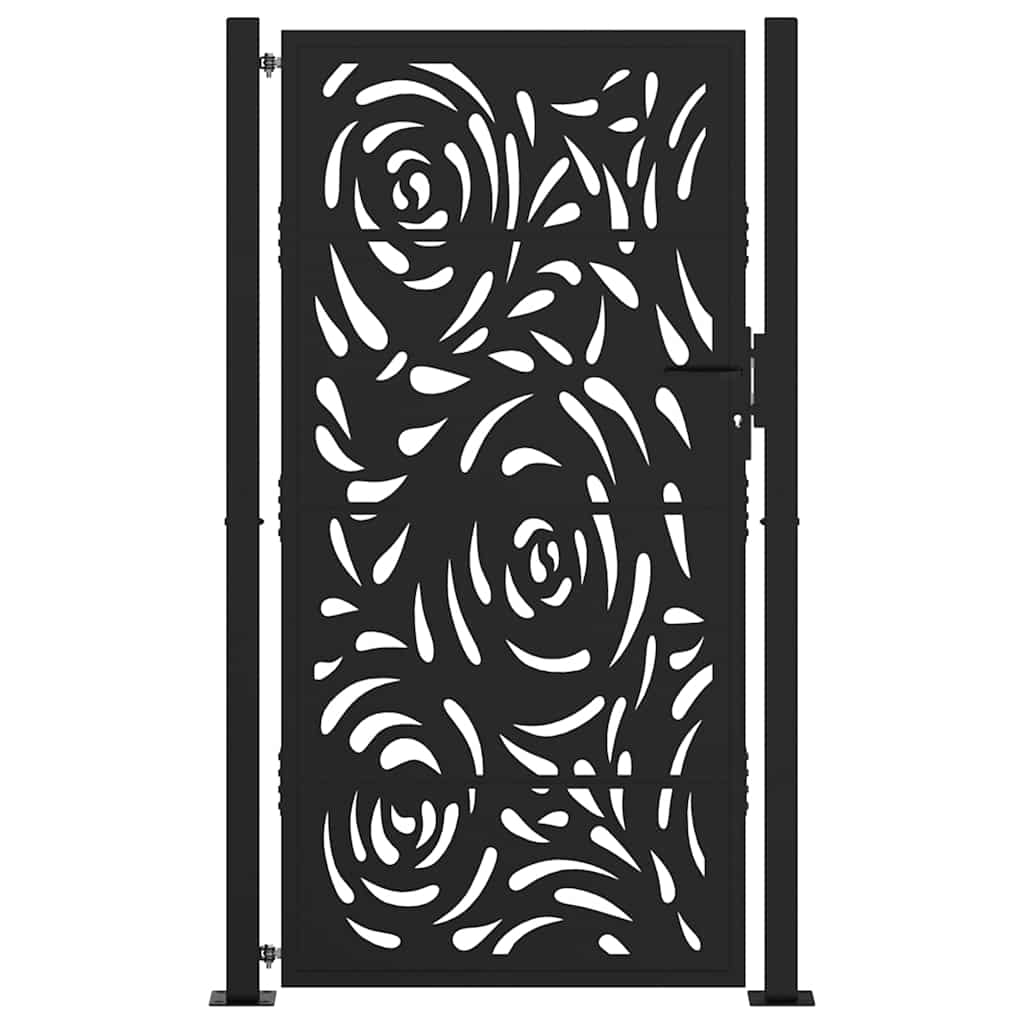 Garden Gate Black 100x175 cm Steel Flame  Design