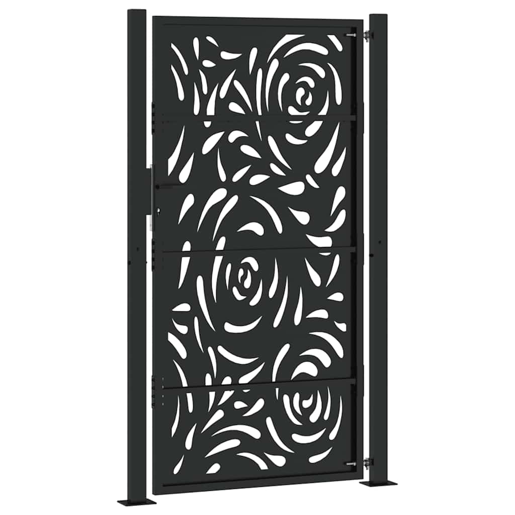 Garden Gate Black 100x175 cm Steel Flame  Design