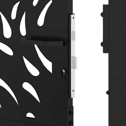 Garden Gate Black 100x175 cm Steel Flame  Design