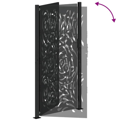 Garden Gate Black 100x200 cm Steel Flame  Design