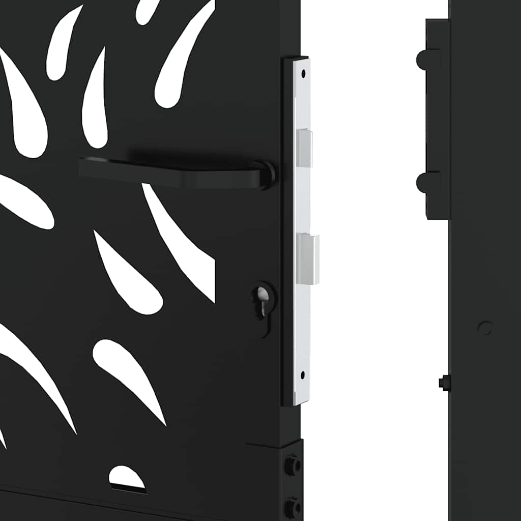 Garden Gate Black 100x200 cm Steel Flame  Design