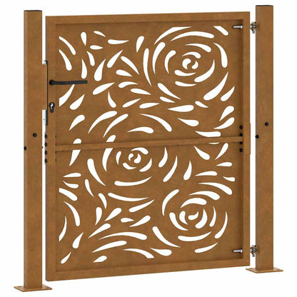 Garden Gate 100x100 cm Weathering Steel Flame Design