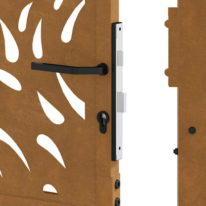 Garden Gate 100x100 cm Weathering Steel Flame Design