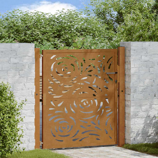 Garden Gate 100x100 cm Weathering Steel Flame Design