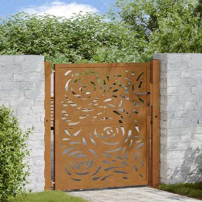 Garden Gate 100x100 cm Weathering Steel Flame Design