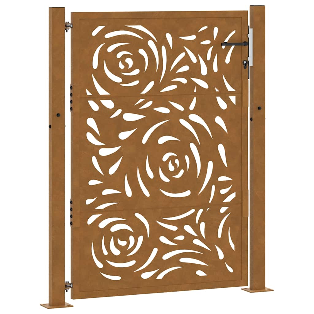 Garden Gate 100x125 cm Weathering Steel Flame Design