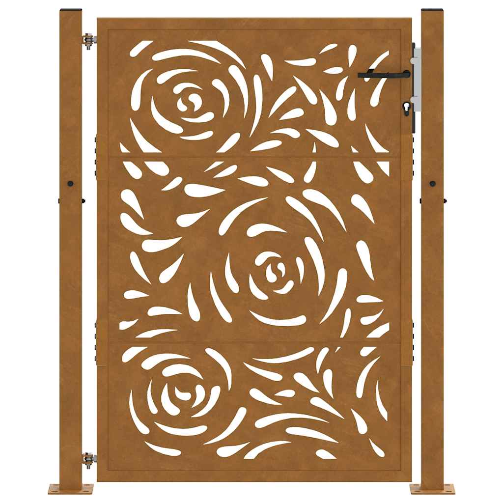 Garden Gate 100x125 cm Weathering Steel Flame Design