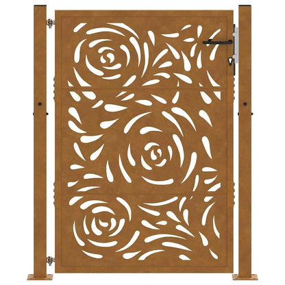 Garden Gate 100x125 cm Weathering Steel Flame Design