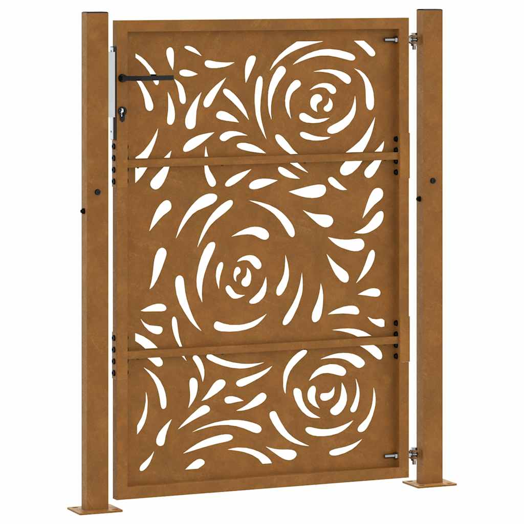 Garden Gate 100x125 cm Weathering Steel Flame Design