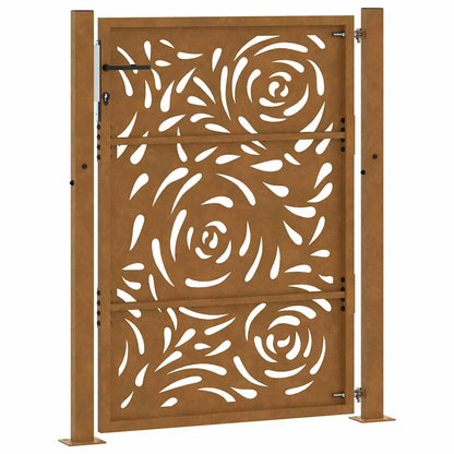 Garden Gate 100x125 cm Weathering Steel Flame Design