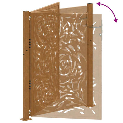 Garden Gate 100x125 cm Weathering Steel Flame Design