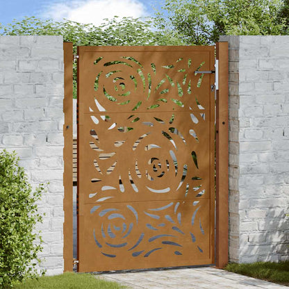 Garden Gate 100x125 cm Weathering Steel Flame Design