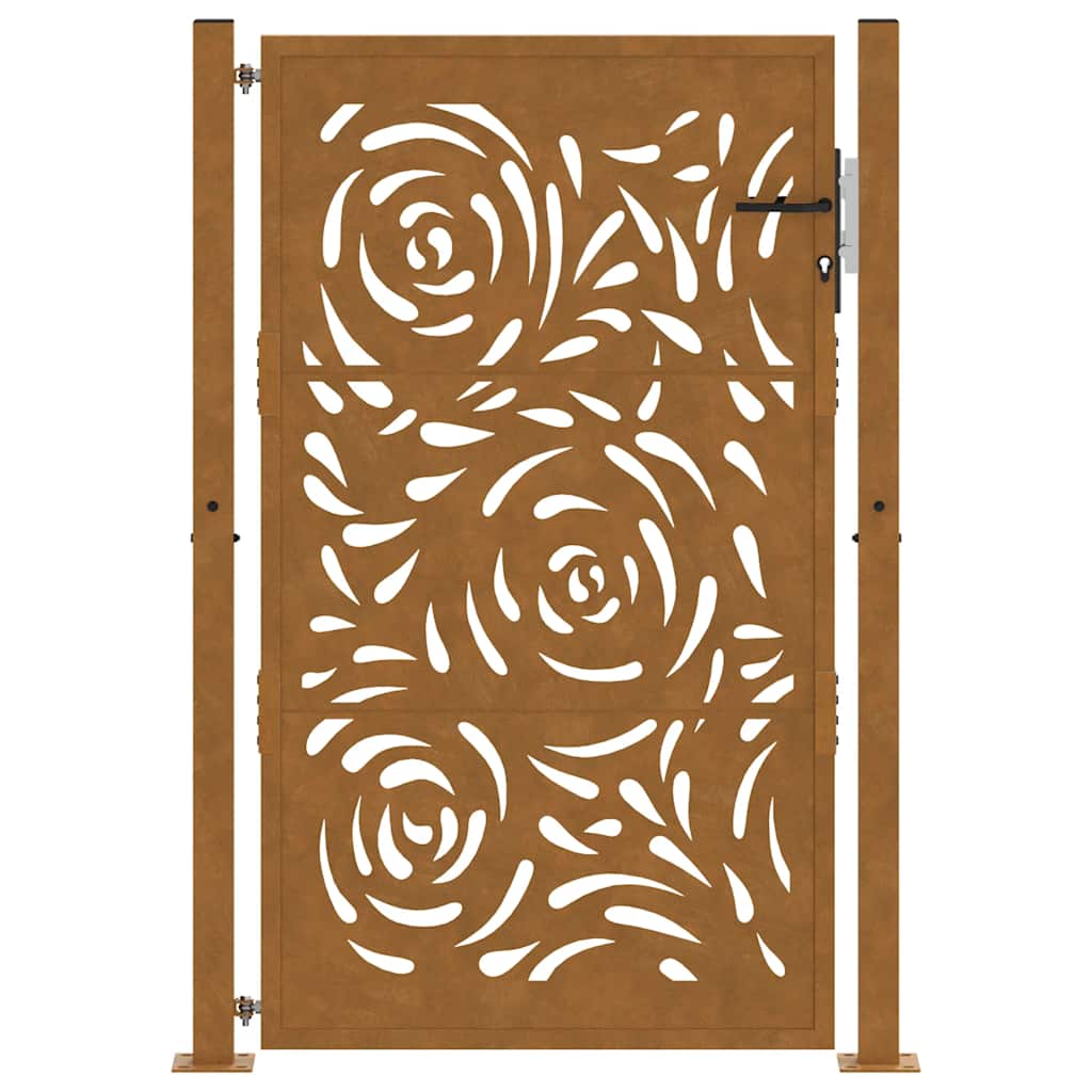 Garden Gate 100x150 cm Weathering Steel Flame Design
