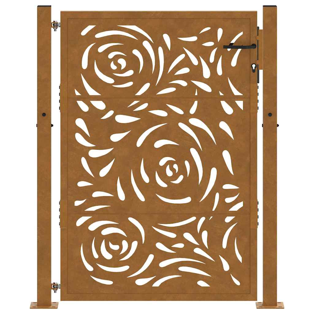 Garden Gate 100x150 cm Weathering Steel Flame Design